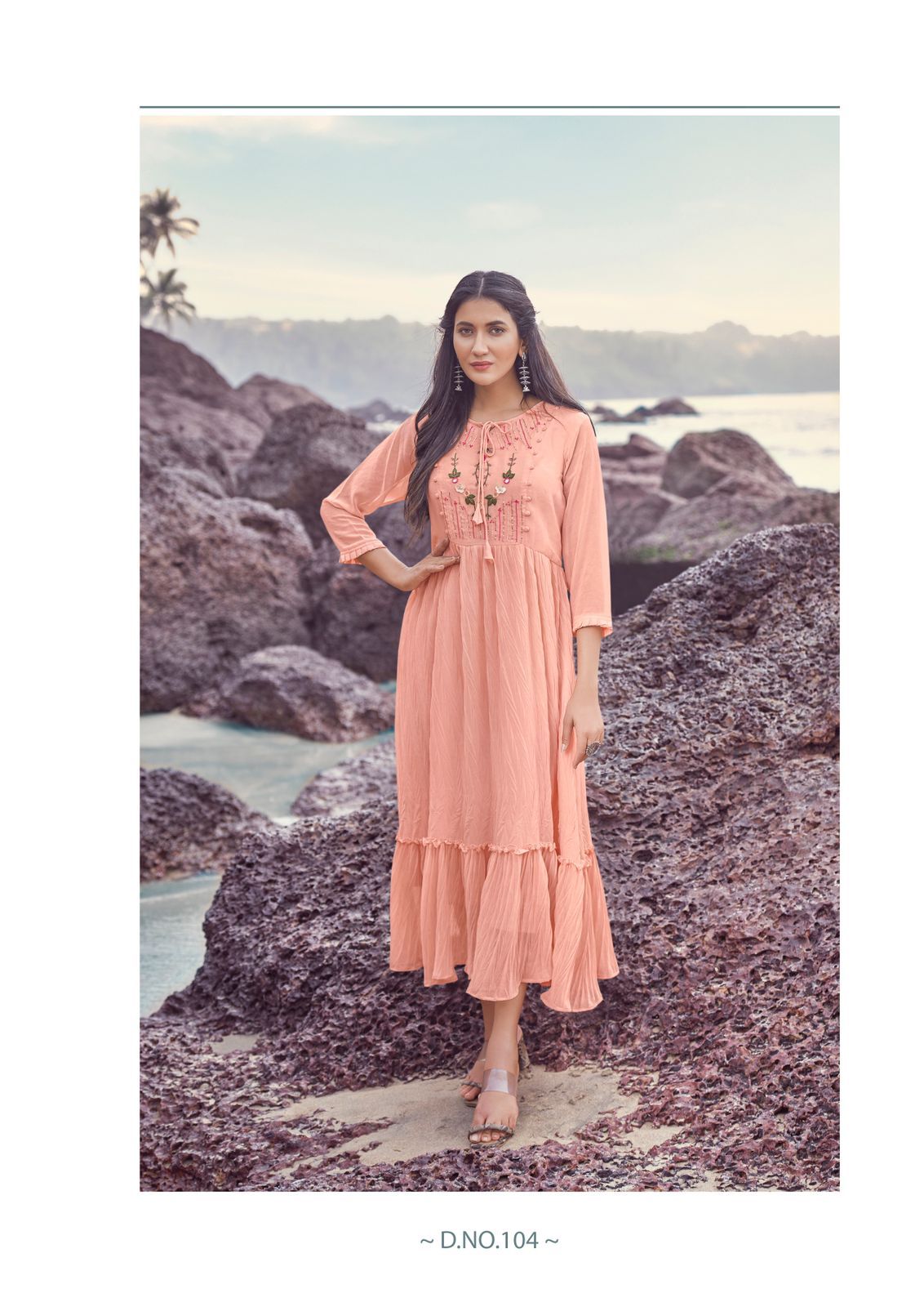 Riya Artery New Fancy Ethnic  Wear Long Designer Anarkali Kurti Collection